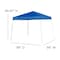 Flash Furniture Blue Canopy Tent, Folding Table and 4 Chair Set JJ-GZ88183Z-4LEL3-BLWH-GG - alternate 5
